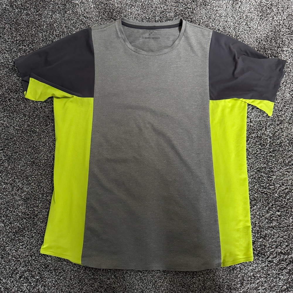 Lululemon & Robert Geller Colaboration - Charcoal and Lime T-Shirt
